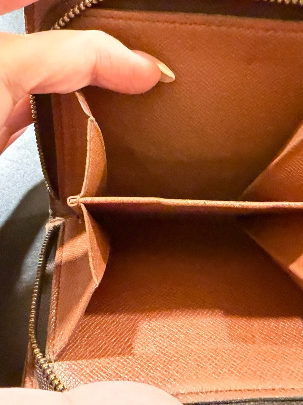 Louis Vuitton Textured Leather Wallet in Cognac - Picture 5 of 15